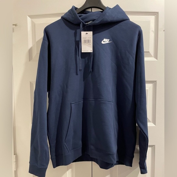Nike Other - Nike Sportswear Club Fleece Hoodie College Navy Blue DX6940-4192 XXL NEW